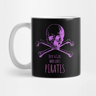 Just a Girl Who Likes Pirates Skull Mug